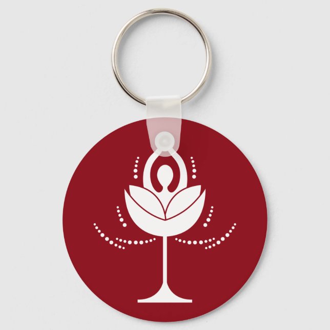 Llavero Vidrio con yoga (Anverso)