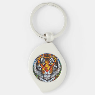 Llavero Vidrio emplomado de tigre