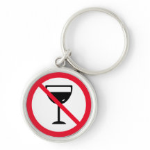 Vidrio para no beber Rótulo de alcohol | Keychain