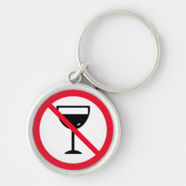 Llavero Vidrio para no beber Rótulo de alcohol | Keychain