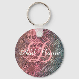 Llavero Vidrio rosa monogramado único personalizado