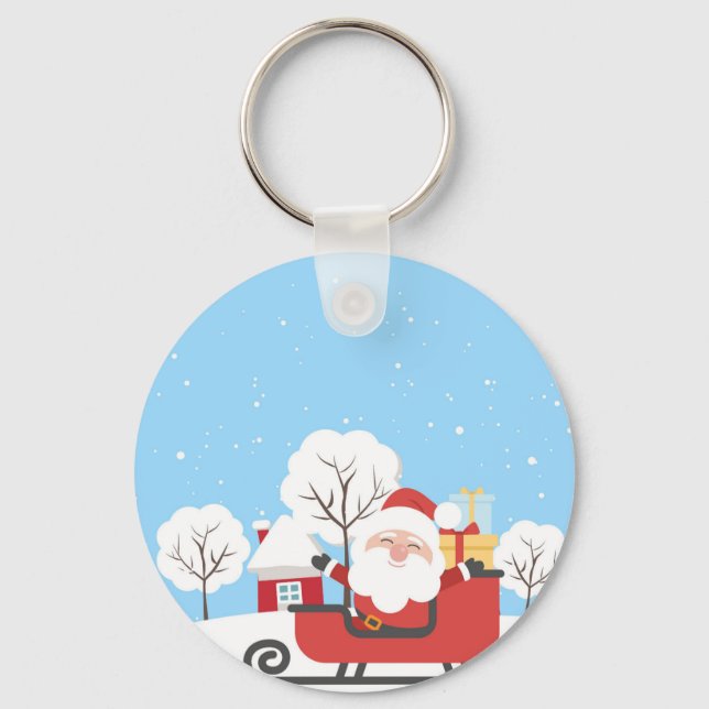 Llavero Viene Santa Claus (Anverso)