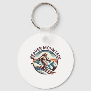 Llavero Viento Retro Vintage Beaver Mountain Utah Ski Reso