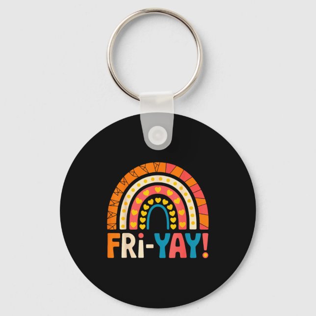 Llavero Viernes Feliz Viernes Maestro Escuela Meme (Anverso)