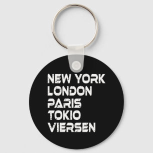 Llavero Viersen Nueva York Londres Tokio Paris Anhänger