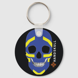 Llavero Viking HANDSKULL, cráneo feliz, bandera de Viaje