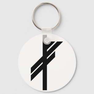 Llavero Viking Rune - Suerte - negro