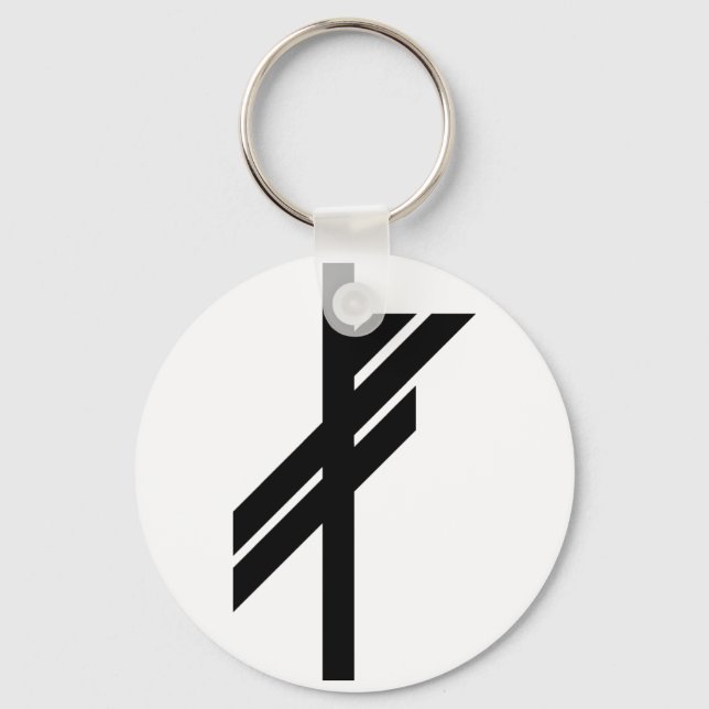 Llavero Viking Rune - Suerte - negro (Anverso)