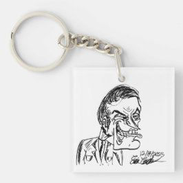 Llavero villano espeluznante de dibujos animados