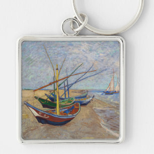 Llavero Vincent van Gogh - Barcas de Pesca en la Playa