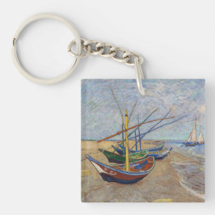 Llavero Vincent van Gogh - Barcas de Pesca en la Playa