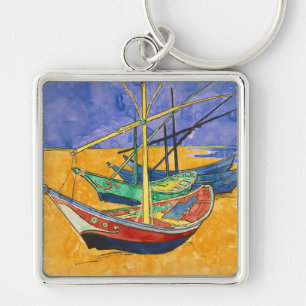 Llavero Vincent van Gogh - Barcos de Pesca en la Playa