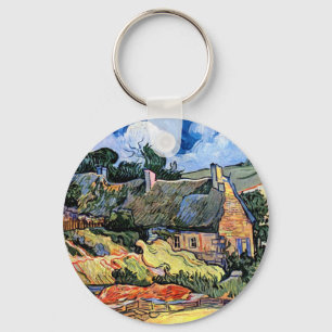 Llavero Vincent Van Gogh - Cabañas con Techo de Paja en Co