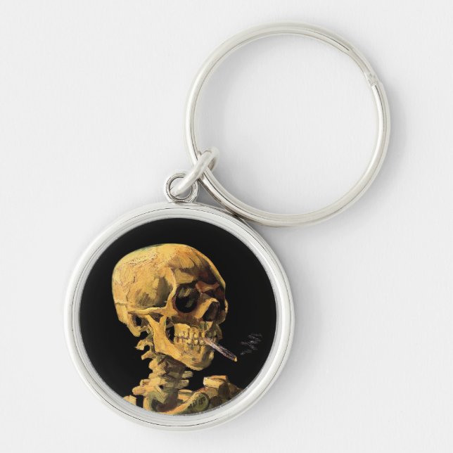 Llavero Vincent Van Gogh - Calavera con cigarrillo encendi (Frente)