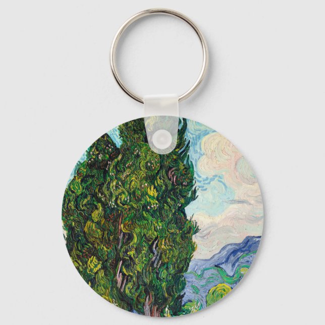 Llavero Vincent Van Gogh Cypresses Bella Artes (Anverso)