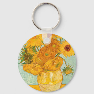 Llavero Vincent Van Gogh Doce girasoles en un arte de enve