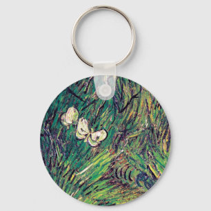 Llavero Vincent Van Gogh - Dos Mariposas Blancas Arte Fino