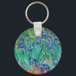 Llavero Vincent Van Gogh Irises Bella Artes de cosecha flo<br><div class="desc">Vincent Van Gogh Irises Floral Vintage Bella Artes Keychain</div>