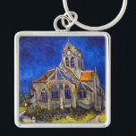 Llavero Vincent van Gogh - La Iglesia de Auvers<br><div class="desc">Iglesia de Auvers / l'Eglise à Auvers-sur-oise por Vincent Van Gogh en 1890</div>