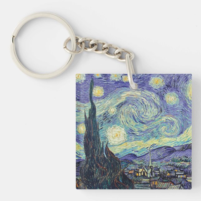 Llavero Vincent Van Gogh La Noche estrellada  (Frente)