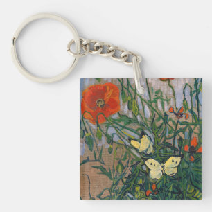 Llavero Vincent van Gogh - Mariposas y Amapolas
