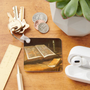 Llavero Vincent van Gogh - Naturaleza muerta con Biblia