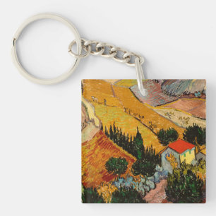 Llavero Vincent van Gogh - Paisaje, Casa y Labrador
