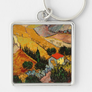 Llavero Vincent van Gogh - Paisaje, Casa y Labrador