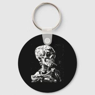 Llavero Vincent Van Gogh Skull Con Cigarette Skeleton Hal