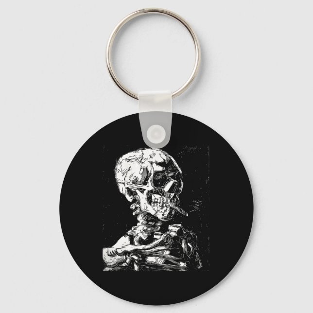 Llavero Vincent Van Gogh Skull Con Cigarette Skeleton Hal (Anverso)