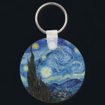 Llavero Vincent Van Gogh Starry Night Vintage Bella Artes<br><div class="desc">Keychain Bella Artes de cosecha nocturna Vincent Van Gogh Starry</div>