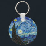 Llavero Vincent Van Gogh Starry Night Vintage Bella Artes<br><div class="desc">Keychain Bella Artes de cosecha nocturna Vincent Van Gogh Starry</div>