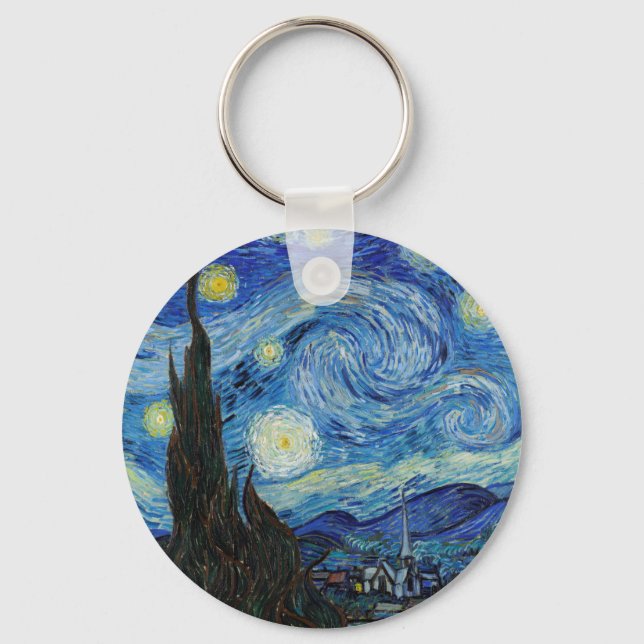 Llavero Vincent Van Gogh Starry Night Vintage Bella Artes (Anverso)