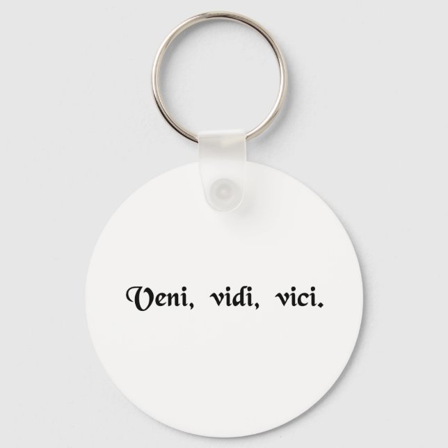 Llavero Vine, vi, conquisté. (Anverso)