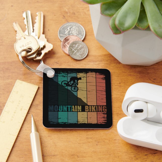 Llavero Viñeta de ciclismo de montaña (Escritorio )