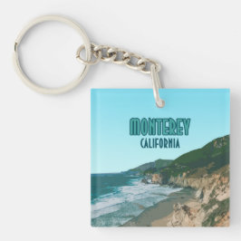 Llavero Viñeta de la Costa del Pacífico de Monterey