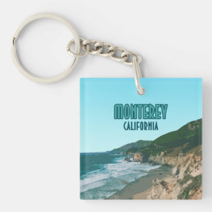 Llavero Viñeta de la Costa del Pacífico de Monterey
