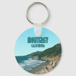 Llavero Viñeta de la Costa del Pacífico de Monterey