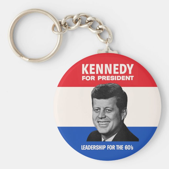 Llavero Viñeta JFK Kennedy para la campaña presidencial de (Frente)