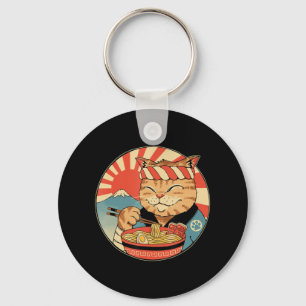 Llavero Viñeta Kawaii Ramen Cat Neko Anime Noodal Japonés