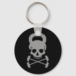 Llavero Viñeta Kettlebell Fitness Skull Designer