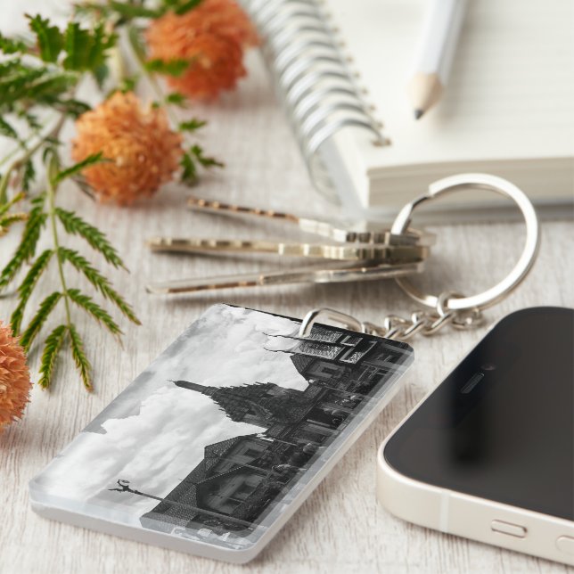 Llavero Viñeta Tailandia Bangkok Wat Phra Kaew Turistas Bu (Frente Derecha)