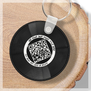 Llavero Vinilo   DJ musical   Código QR