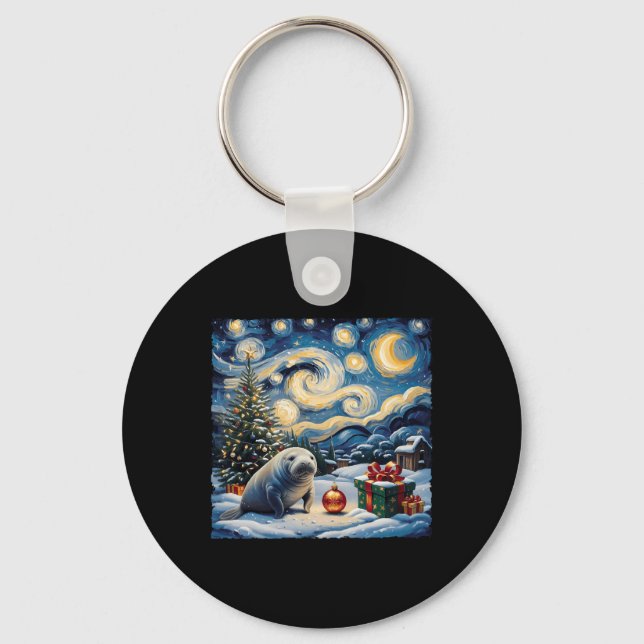 Llavero Vino de Navidades nocturnos Starry Style Van Gogh (Anverso)