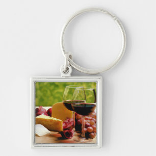 Llavero Vino, queso y fruta del campo
