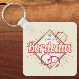 Llavero Vino retro de Bordeaux Nouvelle-Aquitaine France