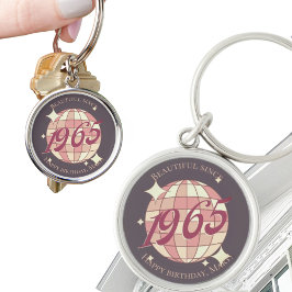 Llavero Vintage 1965 accesorio de regalo de 60 años