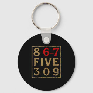 Llavero Vintage 80s 867 Cinco 309 Divertido Retro Gen Alph