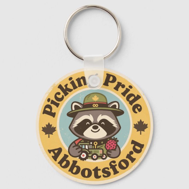 Llavero Vintage Abbotsford BC Picking Pride (Anverso)