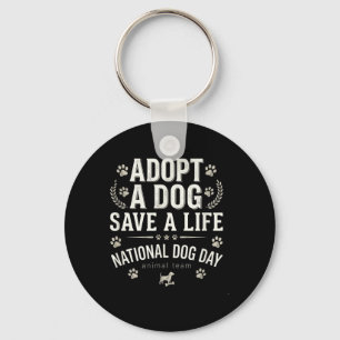 Llavero Vintage Adopta No Compres Salva Perro Amante de lo